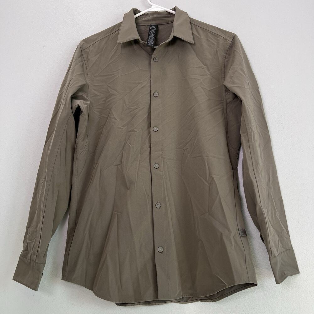 NWOT Lululemon Womens Button Down Shirt Sz S Olive Green Hiking Outdoors Casual